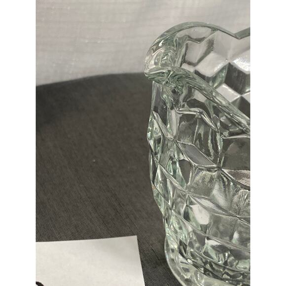 VTG Fostoria American Pressed Clear Glass CREAMER Cubist pattern EUC - Picture 11 of 14